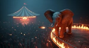 Dumbo 2019 cinematic analysis of the burning building scene