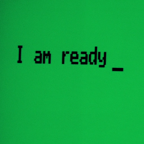 I am ready Text Image